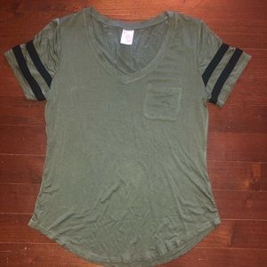Army Green V-Neck